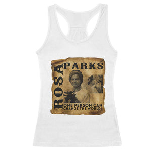 Rosa Parks Change The World Quote Racerback Tank Top Black Women Leader TS12 White Print Your Wear