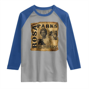 Rosa Parks Change The World Quote Raglan Shirt Black Women Leader TS12 Sport Gray Royal Print Your Wear