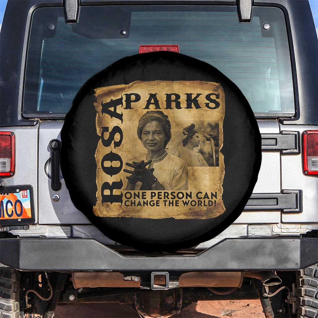 Rosa Parks Change The World Quote Spare Tire Cover Black Women Leader TS12 No hole Black Print Your Wear