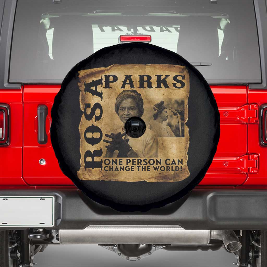 Rosa Parks Change The World Quote Spare Tire Cover Black Women Leader TS12 Black Print Your Wear