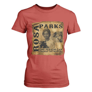 Rosa Parks Change The World Quote T Shirt For Women Black Women Leader TS12 Red Print Your Wear