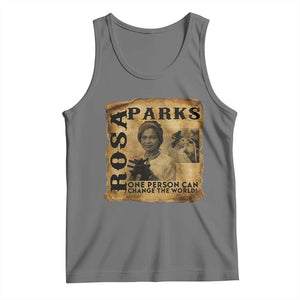 Rosa Parks Change The World Quote Tank Top Black Women Leader TS12 Black Heather Print Your Wear