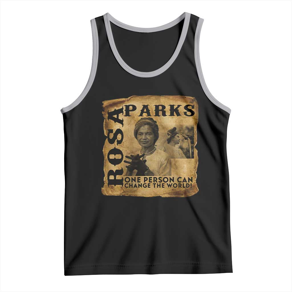 Rosa Parks Change The World Quote Tank Top Black Women Leader TS12 Black Athletic Heather Print Your Wear