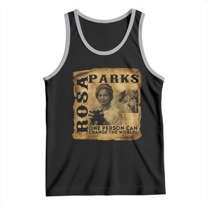 Rosa Parks Change The World Quote Tank Top Black Women Leader TS12 Black Athletic Heather Print Your Wear