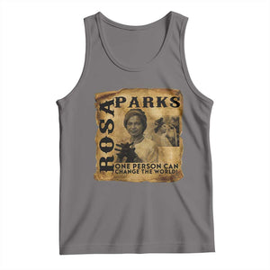 Rosa Parks Change The World Quote Tank Top Black Women Leader TS12 Deep Heather Print Your Wear
