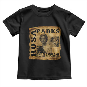 Rosa Parks Change The World Quote Toddler T Shirt Black Women Leader TS12 Black Print Your Wear