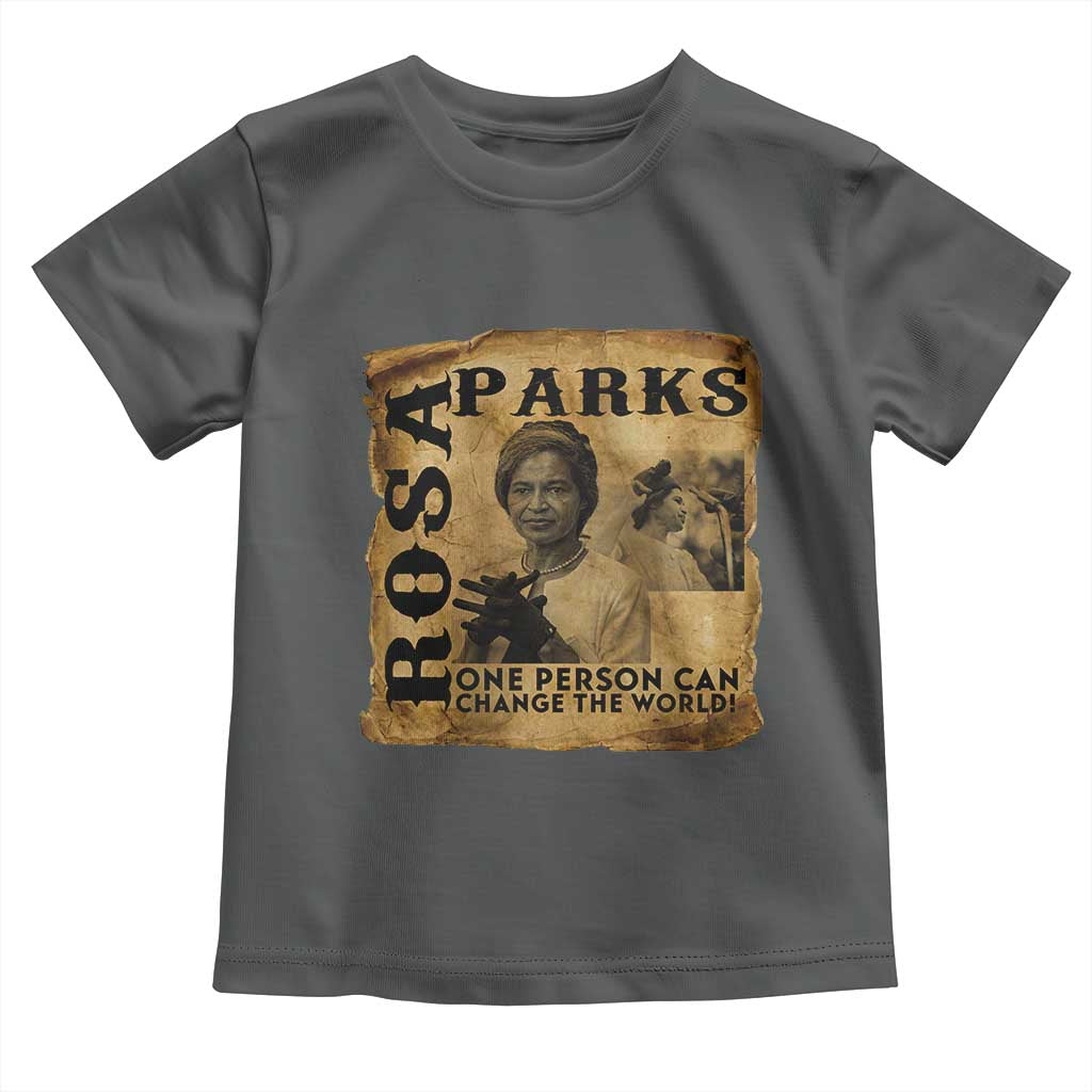 Rosa Parks Change The World Quote Toddler T Shirt Black Women Leader TS12 Dark Heather Print Your Wear