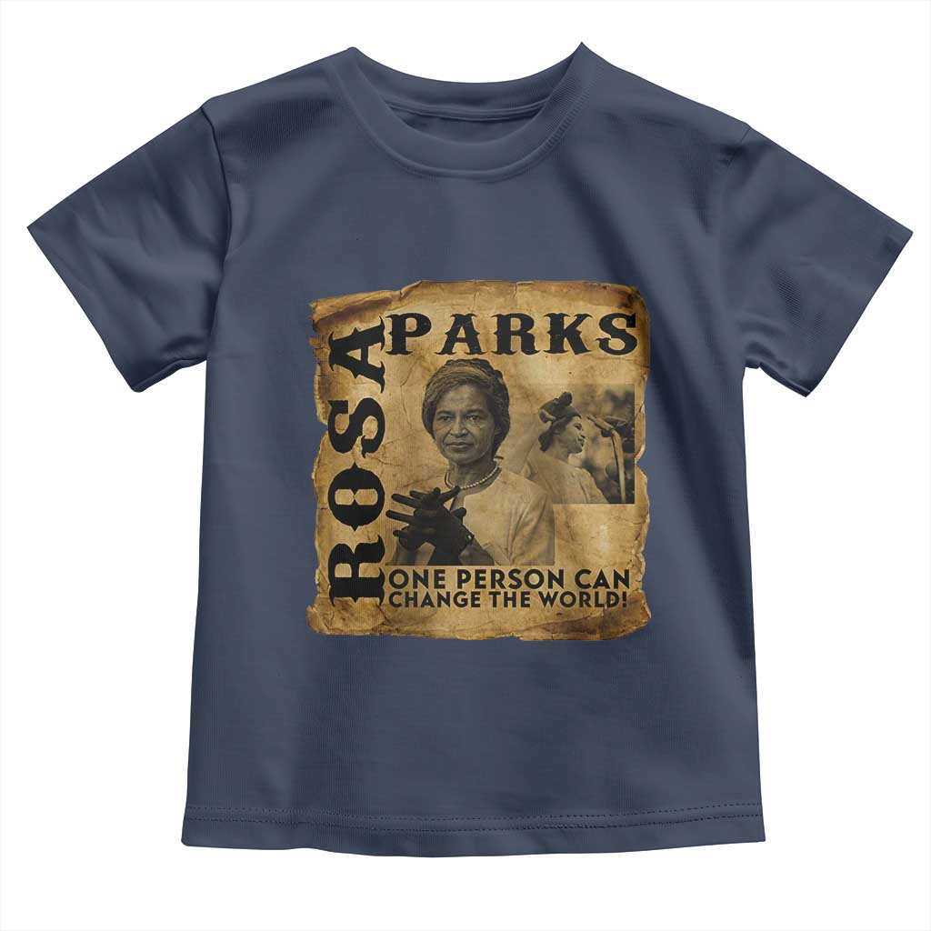 Rosa Parks Change The World Quote Toddler T Shirt Black Women Leader TS12 Navy Print Your Wear