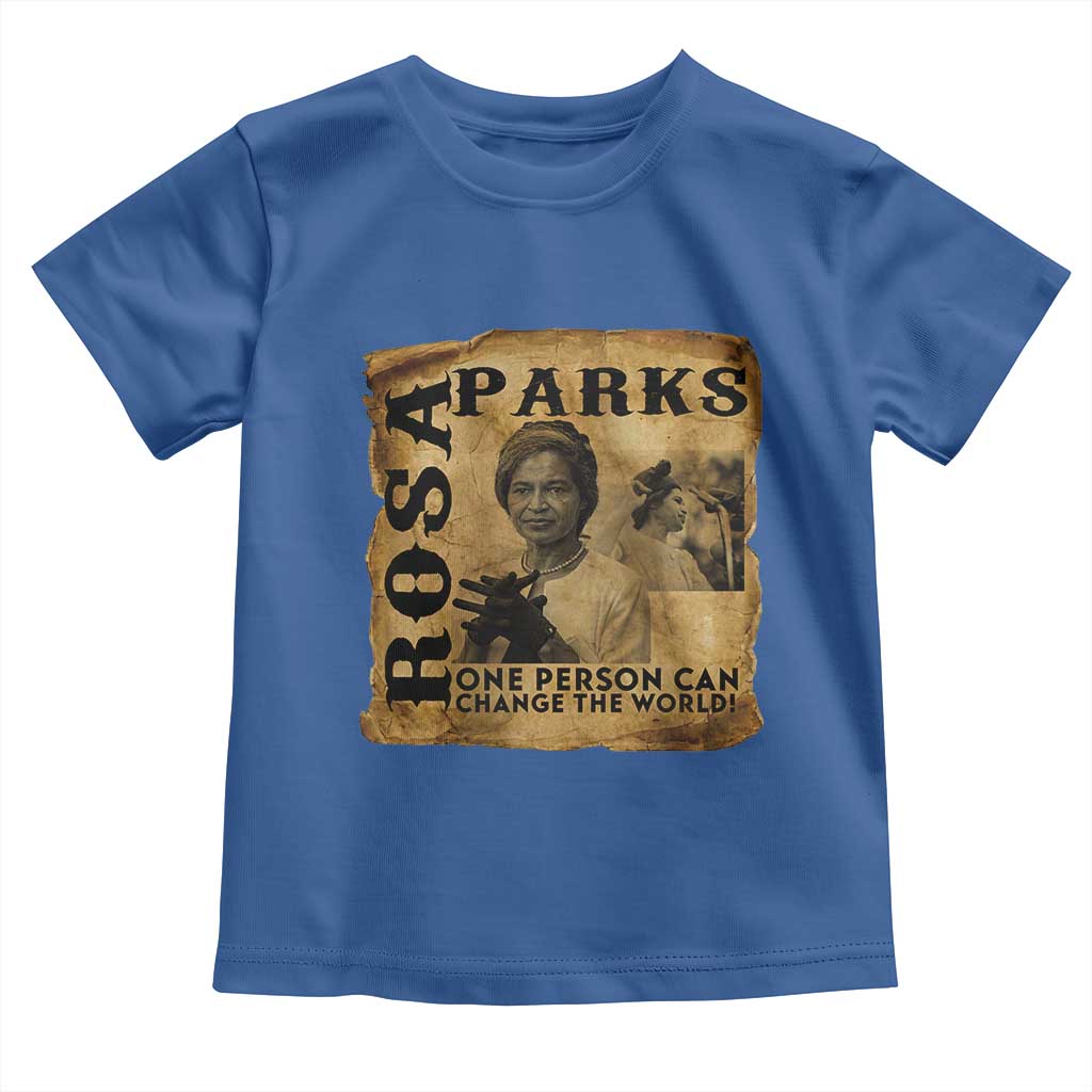Rosa Parks Change The World Quote Toddler T Shirt Black Women Leader TS12 Royal Blue Print Your Wear