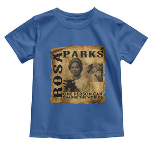 Rosa Parks Change The World Quote Toddler T Shirt Black Women Leader TS12 Royal Blue Print Your Wear