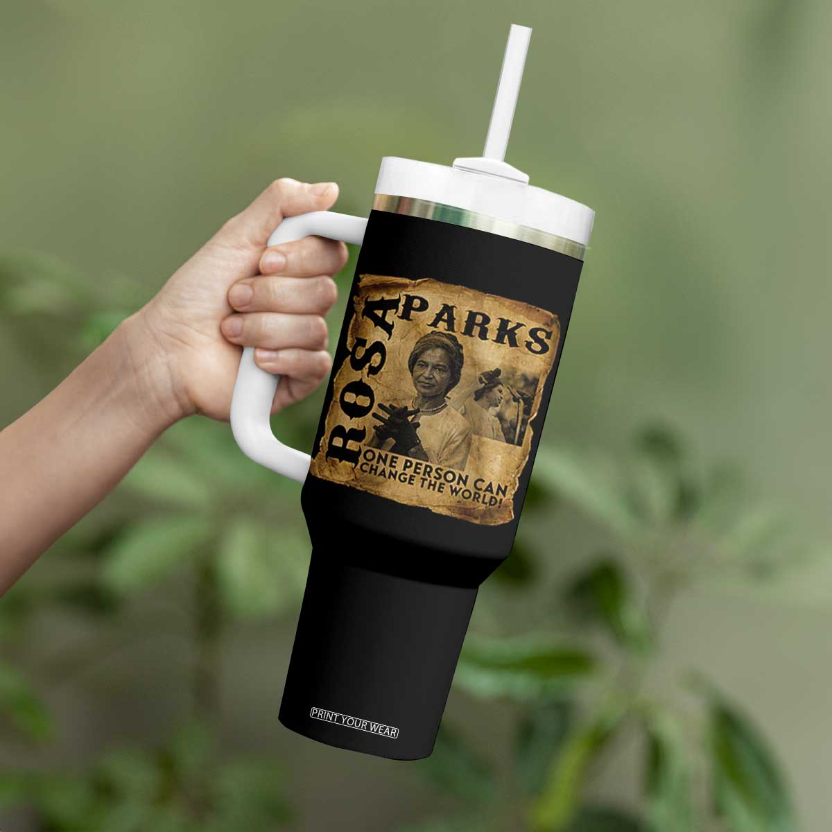 Rosa Parks Change The World Quote Tumbler With Handle Black Women Leader TS12 Print Your Wear