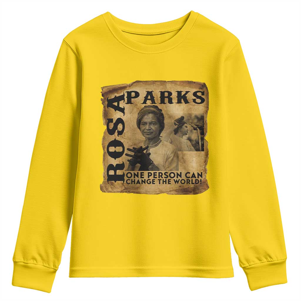 Rosa Parks Change The World Quote Youth Sweatshirt Black Women Leader TS12 Daisy Print Your Wear