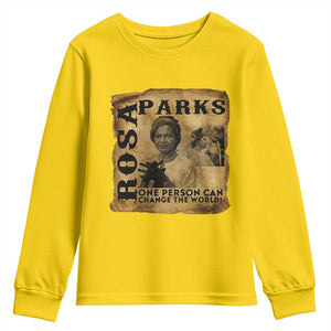 Rosa Parks Change The World Quote Youth Sweatshirt Black Women Leader TS12 Daisy Print Your Wear