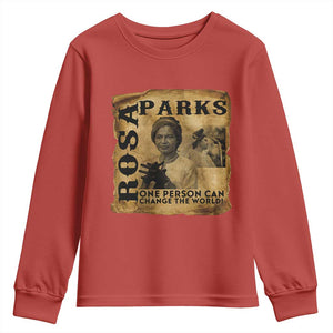 Rosa Parks Change The World Quote Youth Sweatshirt Black Women Leader TS12 Red Print Your Wear
