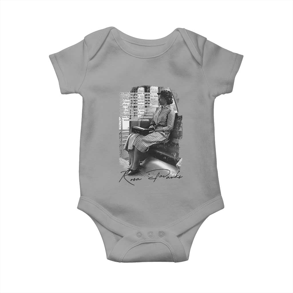 Rosa Parks Montgomery Bus Boycott Baby Onesie Civil Rights History TS12 Sport Gray Print Your Wear