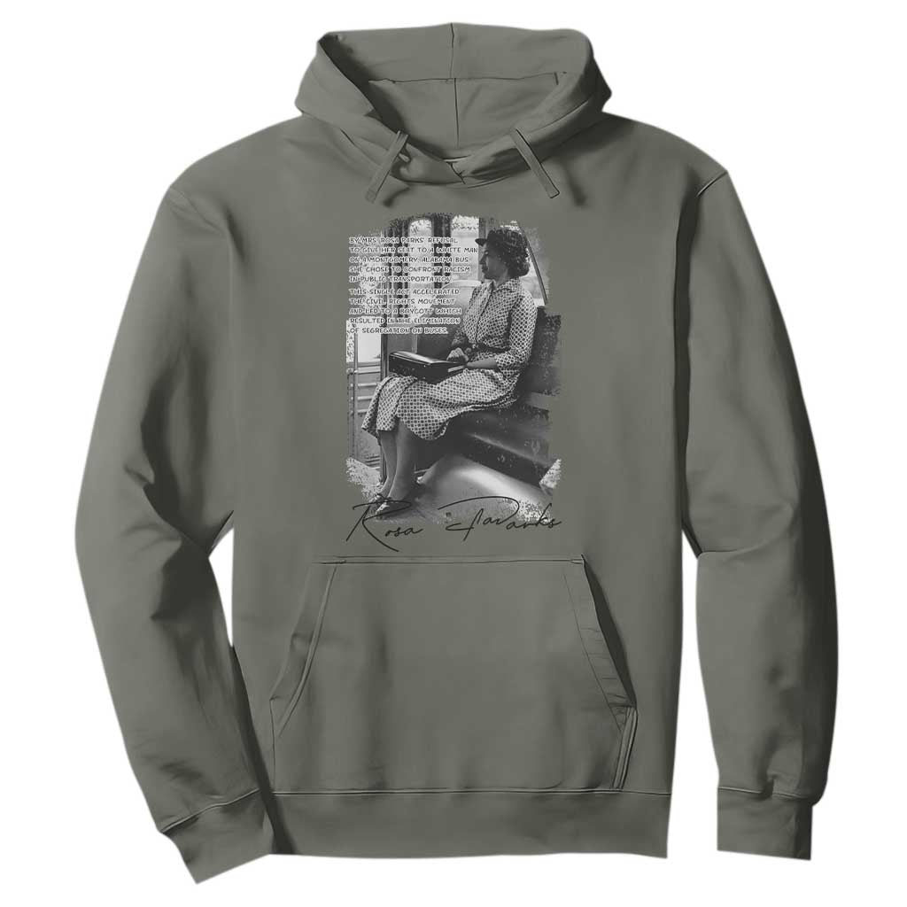Rosa Parks Montgomery Bus Boycott Hoodie Civil Rights History TS12 Military Green Print Your Wear