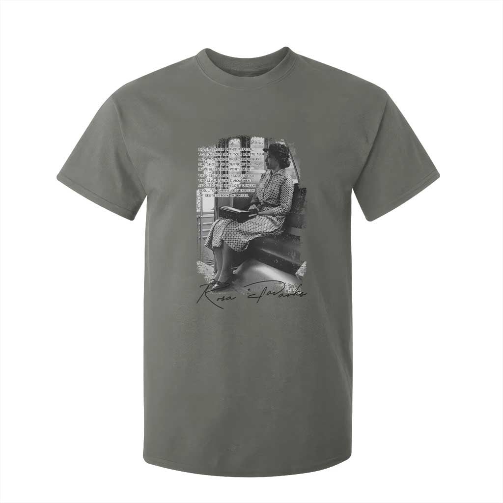 Rosa Parks Montgomery Bus Boycott T Shirt For Kid Civil Rights History TS12 Military Green Print Your Wear