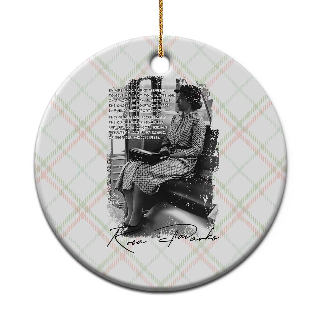 Rosa Parks Montgomery Bus Boycott Ceramic Ornament Civil Rights History TS12 1pc Christmas Plaid Print Your Wear