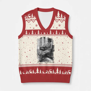 Rosa Parks Montgomery Bus Boycott V-Neck Knit Sweater Vest Civil Rights History TS12 Beige Red Print Your Wear