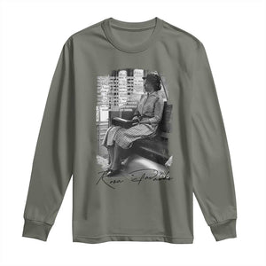 Rosa Parks Montgomery Bus Boycott Long Sleeve Shirt Civil Rights History TS12 Military Green Print Your Wear