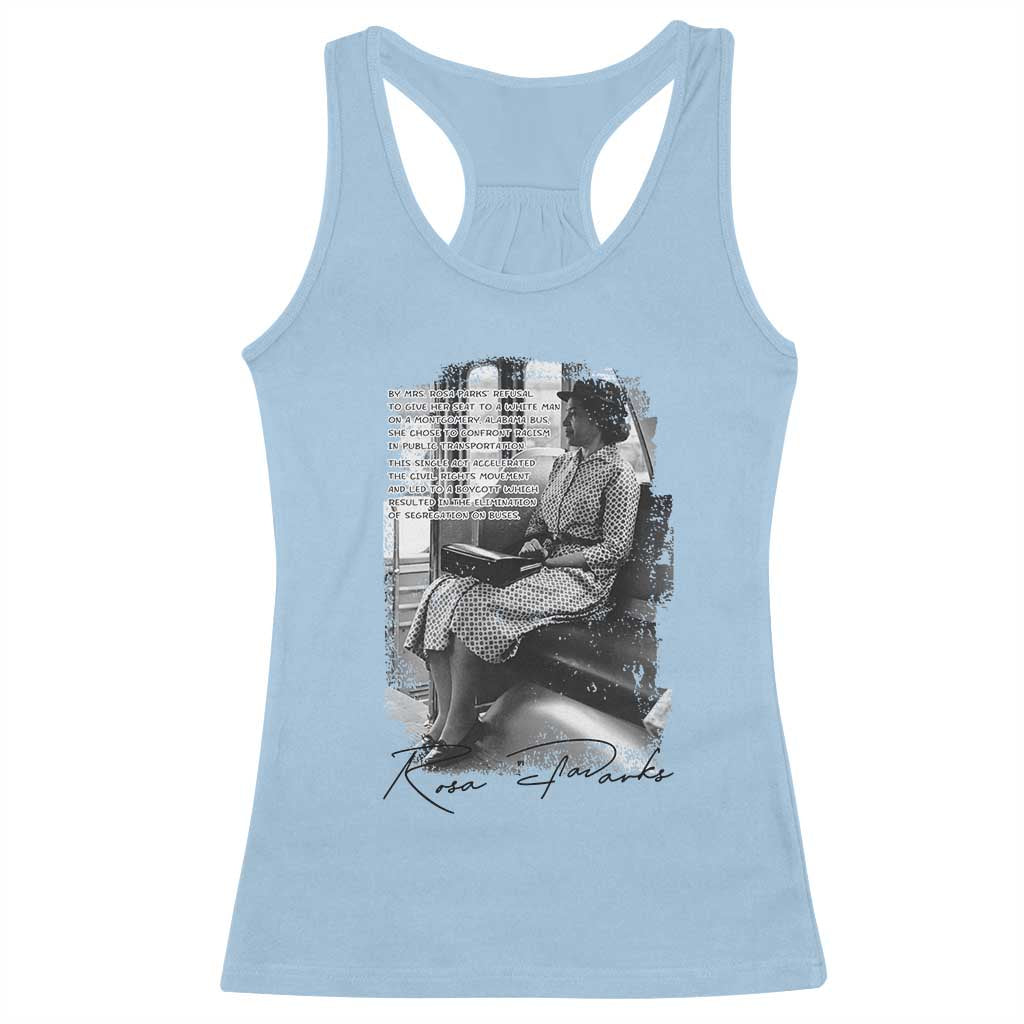 Rosa Parks Montgomery Bus Boycott Racerback Tank Top Civil Rights History TS12 Light Blue Print Your Wear
