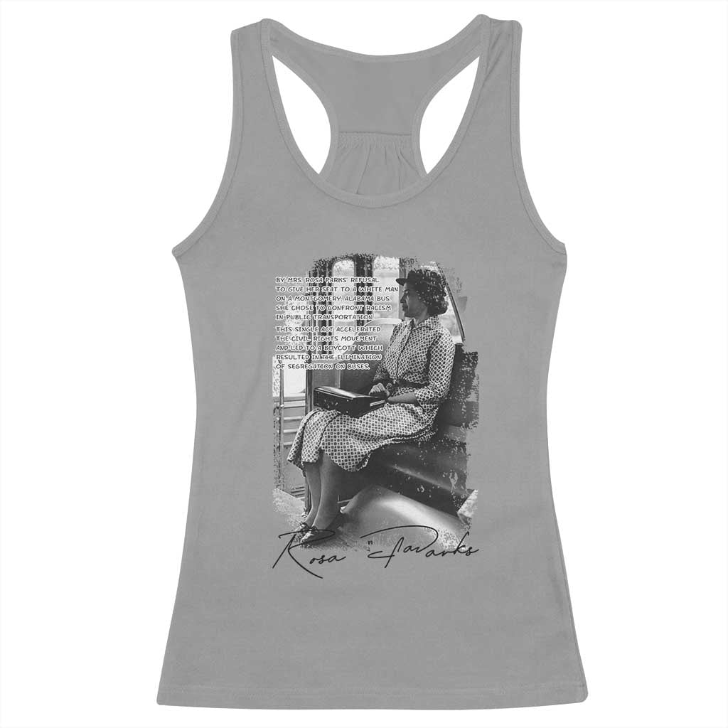 Rosa Parks Montgomery Bus Boycott Racerback Tank Top Civil Rights History TS12 Sport Gray Print Your Wear