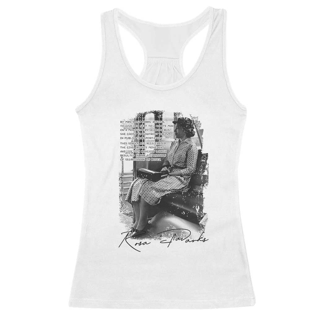 Rosa Parks Montgomery Bus Boycott Racerback Tank Top Civil Rights History TS12 White Print Your Wear