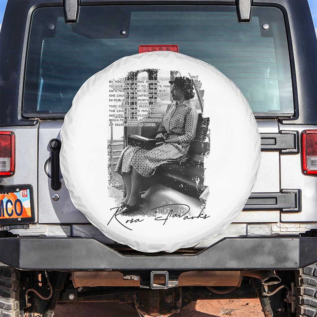 Rosa Parks Montgomery Bus Boycott Spare Tire Cover Civil Rights History TS12 No hole White Print Your Wear