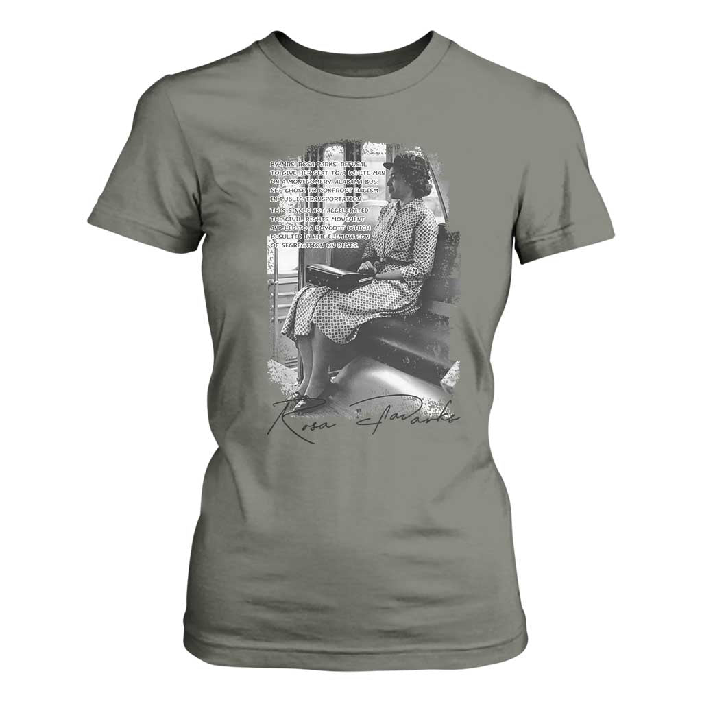 Rosa Parks Montgomery Bus Boycott T Shirt For Women Civil Rights History TS12 Military Green Print Your Wear