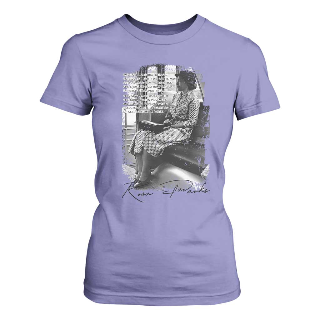 Rosa Parks Montgomery Bus Boycott T Shirt For Women Civil Rights History TS12 Violet Print Your Wear