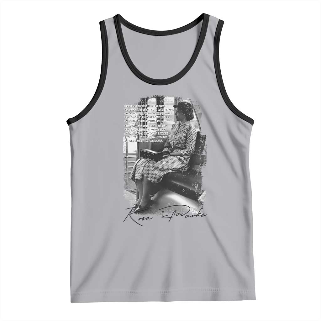 Rosa Parks Montgomery Bus Boycott Tank Top Civil Rights History TS12 Athletic Heather Black Print Your Wear
