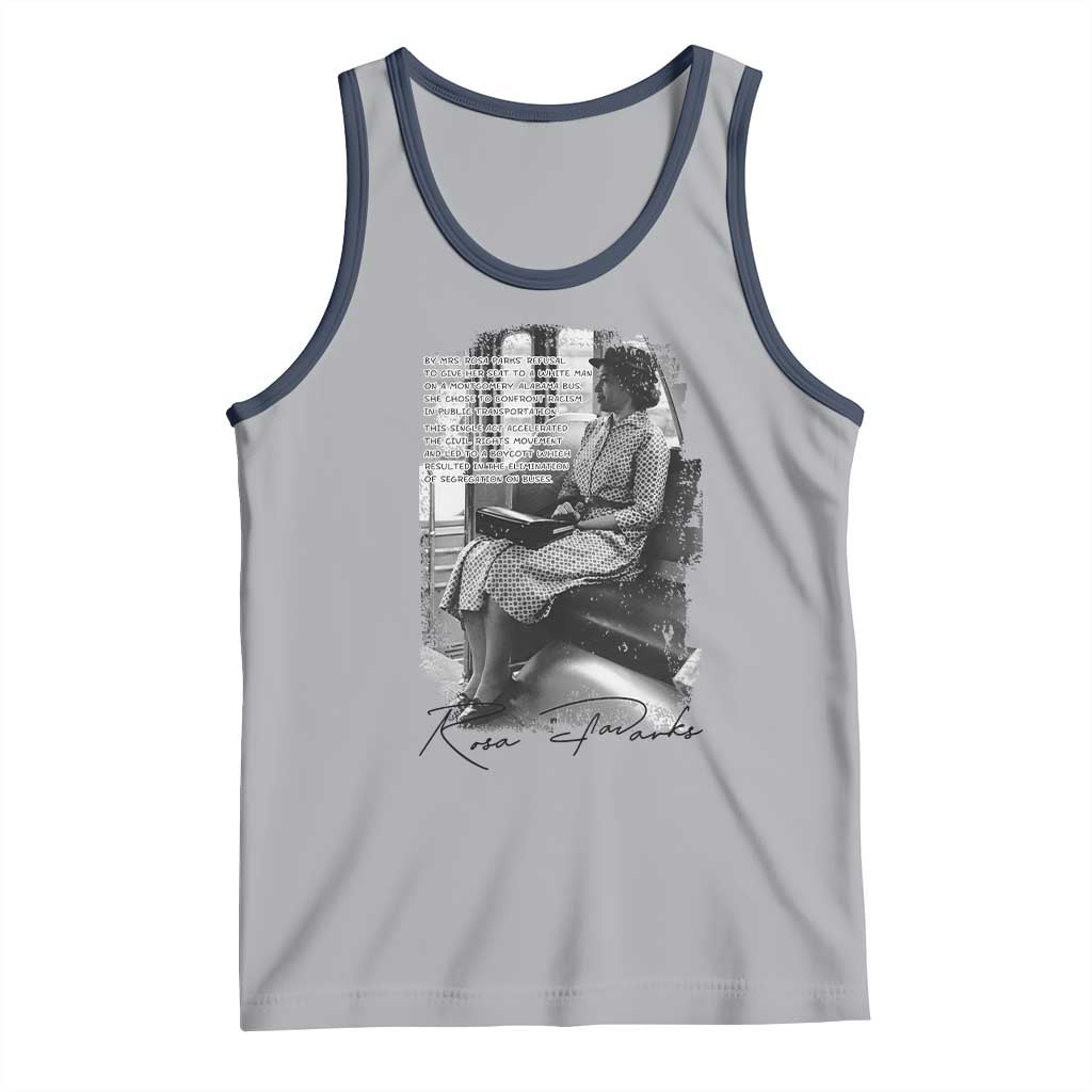 Rosa Parks Montgomery Bus Boycott Tank Top Civil Rights History TS12 Athletic Heather Navy Print Your Wear