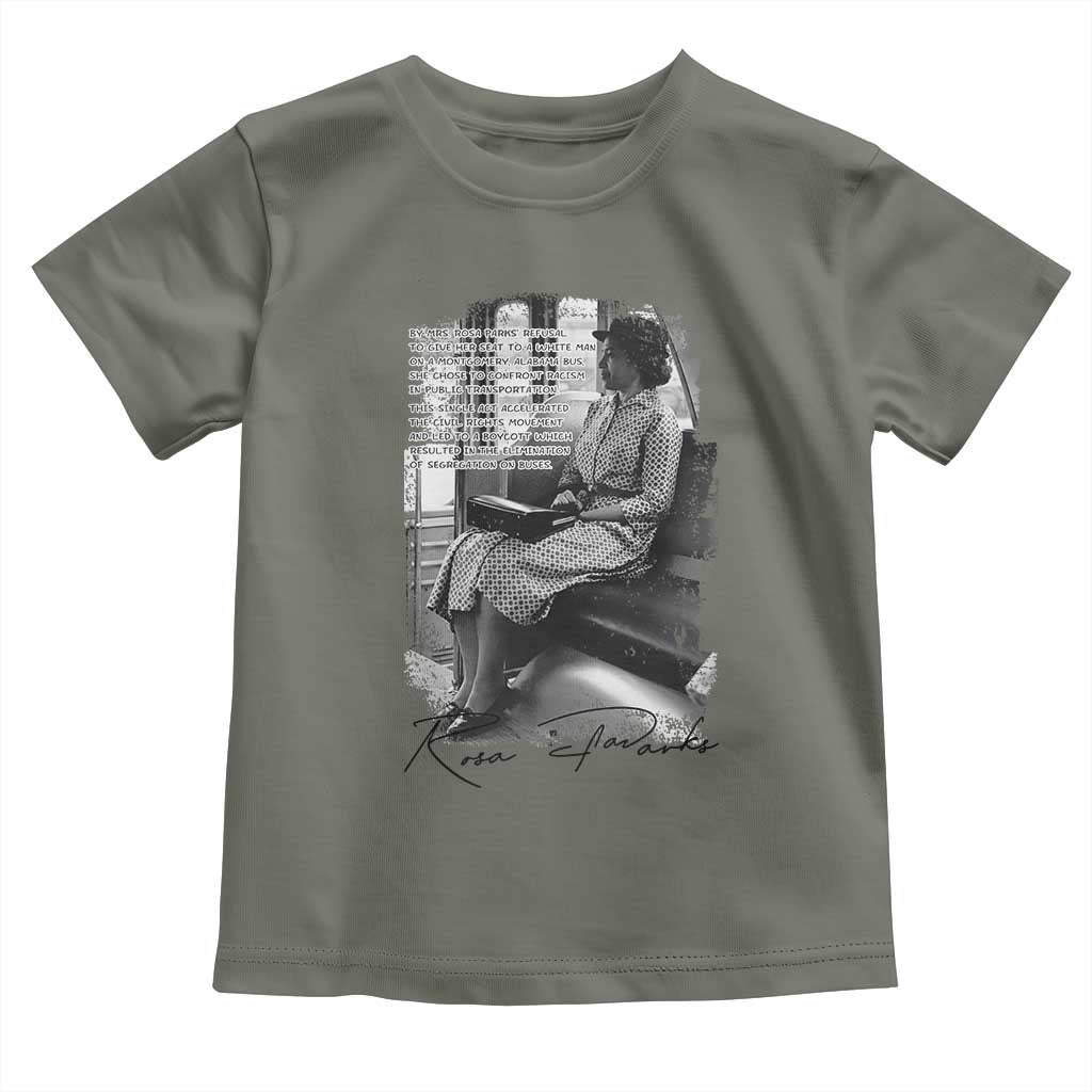 Rosa Parks Montgomery Bus Boycott Toddler T Shirt Civil Rights History TS12 Military Green Print Your Wear