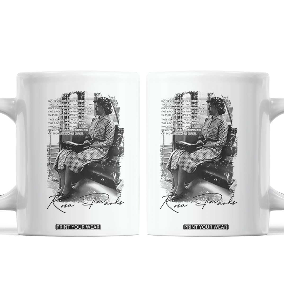 Rosa Parks Montgomery Bus Boycott Coffee Mug Civil Rights History TS12 White Print Your Wear