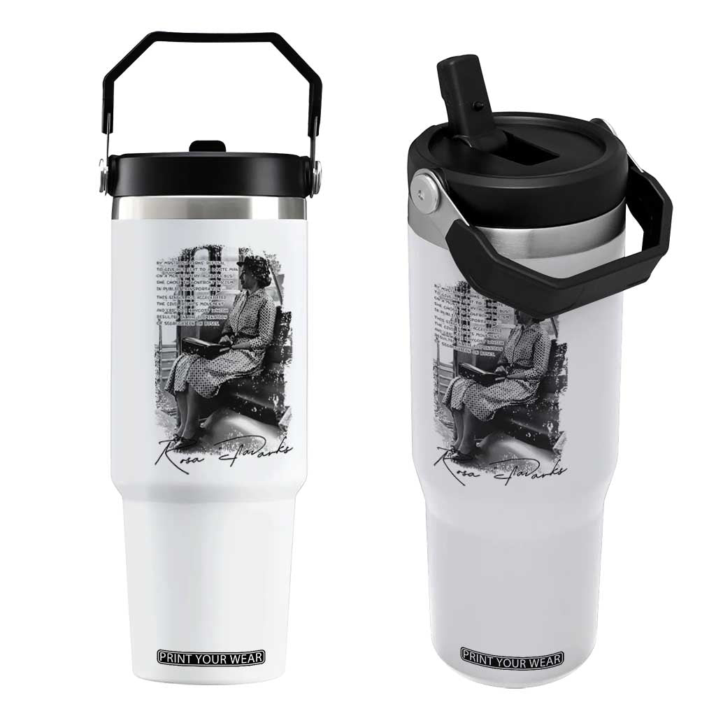 Rosa Parks Montgomery Bus Boycott Flip Straw Tumbler Civil Rights History TS12 One Size: 30 oz White Print Your Wear