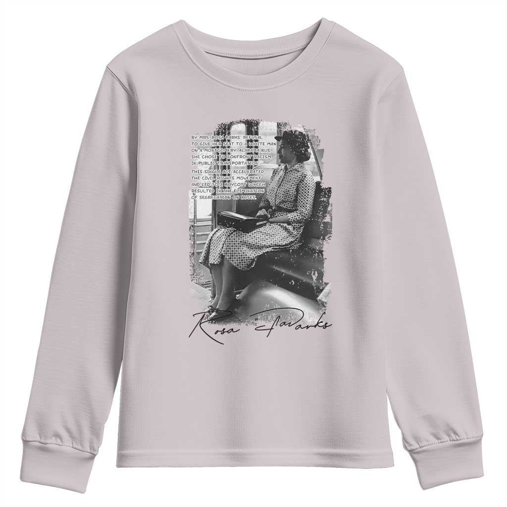 Rosa Parks Montgomery Bus Boycott Youth Sweatshirt Civil Rights History TS12 Ice Gray Print Your Wear