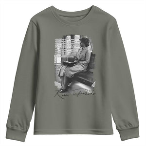 Rosa Parks Montgomery Bus Boycott Youth Sweatshirt Civil Rights History TS12 Military Green Print Your Wear