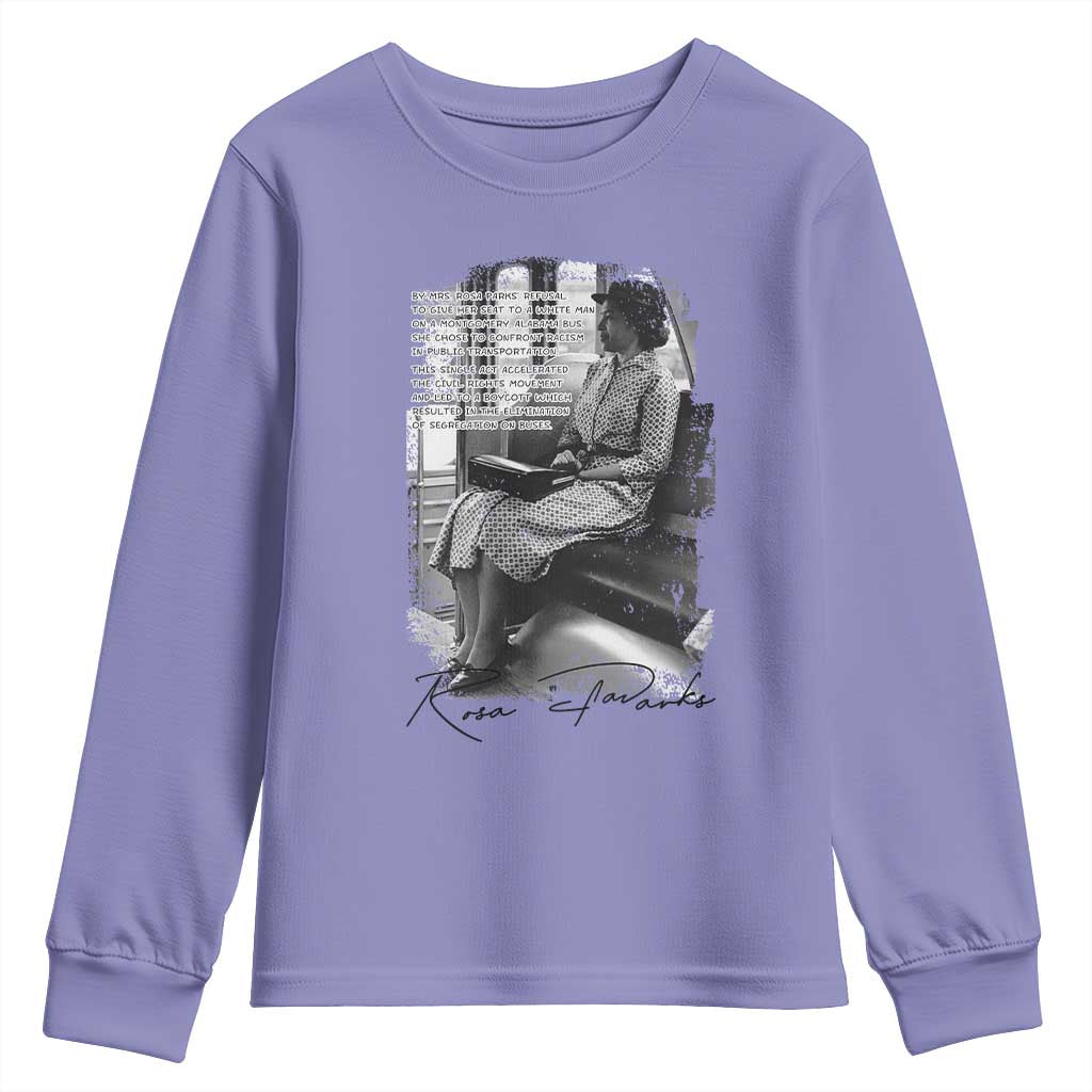 Rosa Parks Montgomery Bus Boycott Youth Sweatshirt Civil Rights History TS12 Violet Print Your Wear
