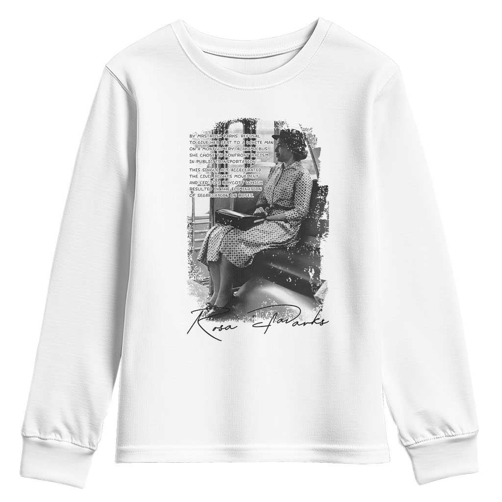 Rosa Parks Montgomery Bus Boycott Youth Sweatshirt Civil Rights History TS12 White Print Your Wear