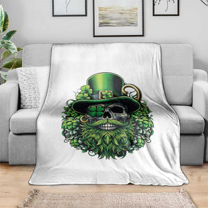 Irish Leprechaun Skull Throw Blanket St Patricks Day Party Gift TS12 Print Your Wear