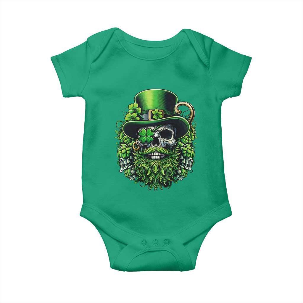 Irish Leprechaun Skull Baby Onesie St Patricks Day Party Gift TS12 Irish Green Print Your Wear