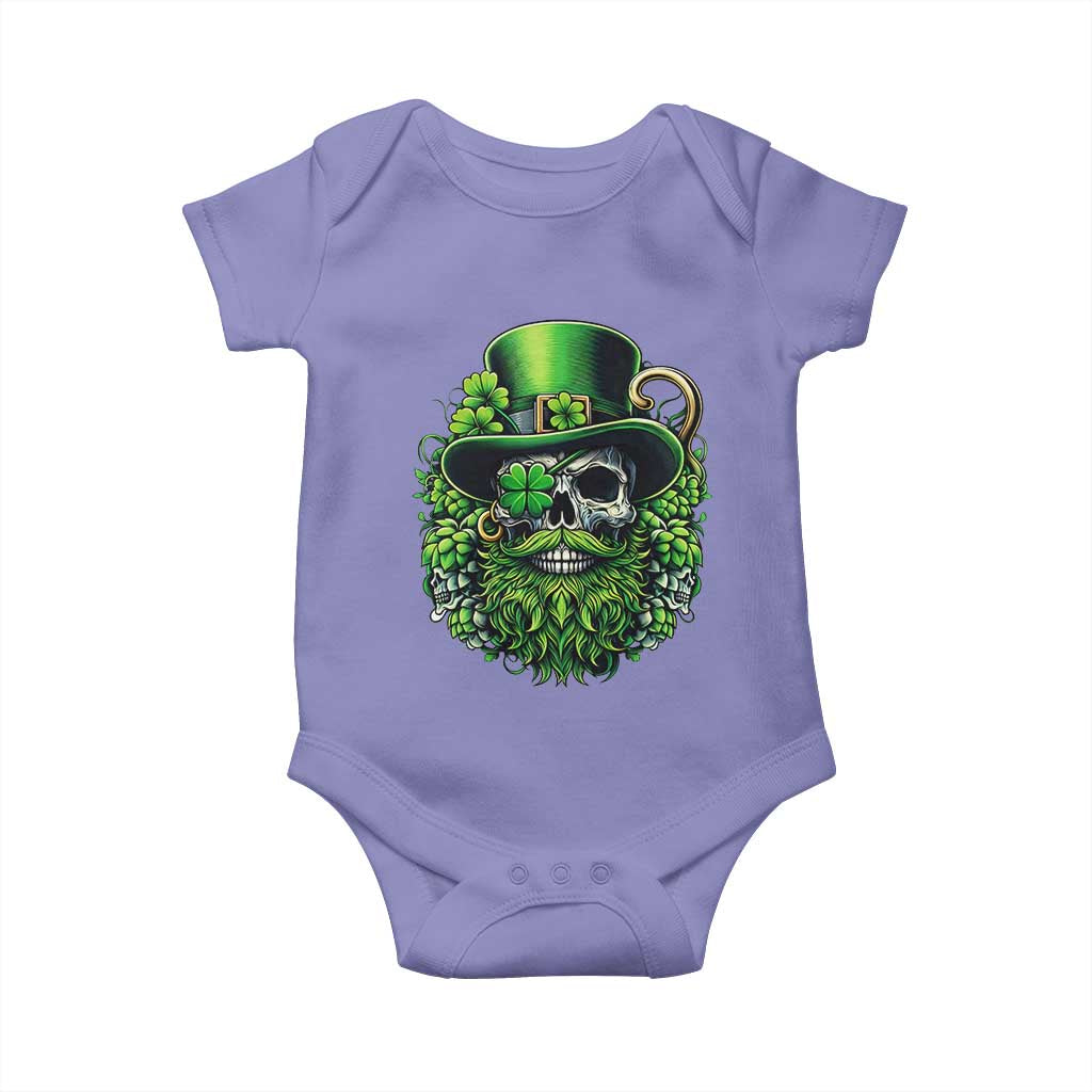 Irish Leprechaun Skull Baby Onesie St Patricks Day Party Gift TS12 Violet Print Your Wear