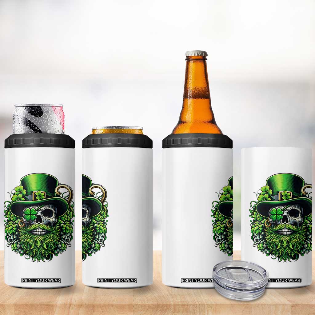 Irish Leprechaun Skull 4 in 1 Can Cooler Tumbler St Patricks Day Party Gift TS12 Print Your Wear