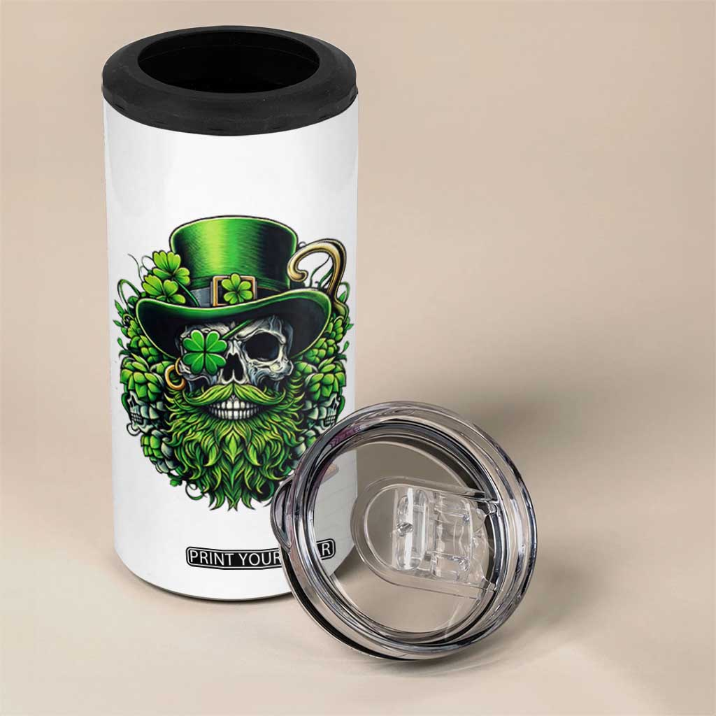 Irish Leprechaun Skull 4 in 1 Can Cooler Tumbler St Patricks Day Party Gift TS12 Print Your Wear