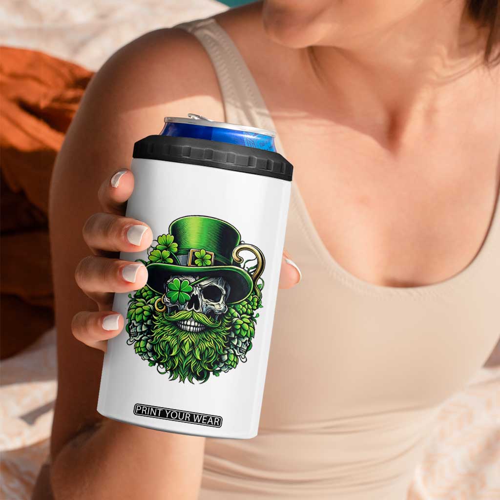 Irish Leprechaun Skull 4 in 1 Can Cooler Tumbler St Patricks Day Party Gift TS12 Print Your Wear
