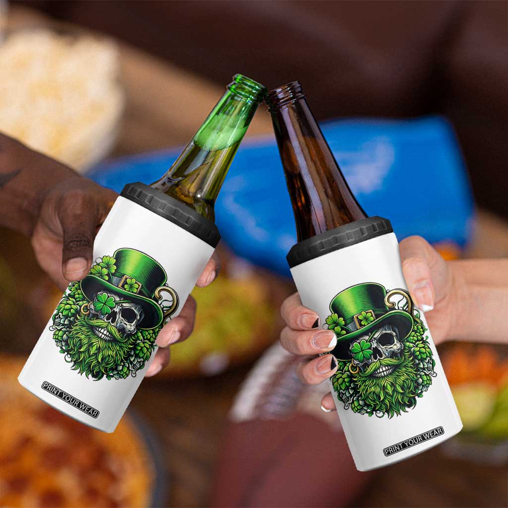 Irish Leprechaun Skull 4 in 1 Can Cooler Tumbler St Patricks Day Party Gift TS12 Print Your Wear
