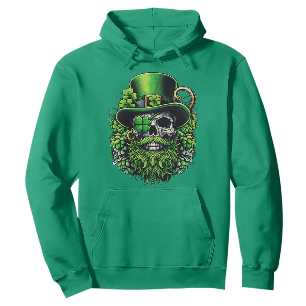 Irish Leprechaun Skull Hoodie St Patricks Day Party Gift TS12 Irish Green Print Your Wear