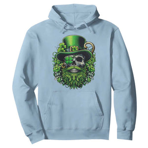 Irish Leprechaun Skull Hoodie St Patricks Day Party Gift TS12 Light Blue Print Your Wear