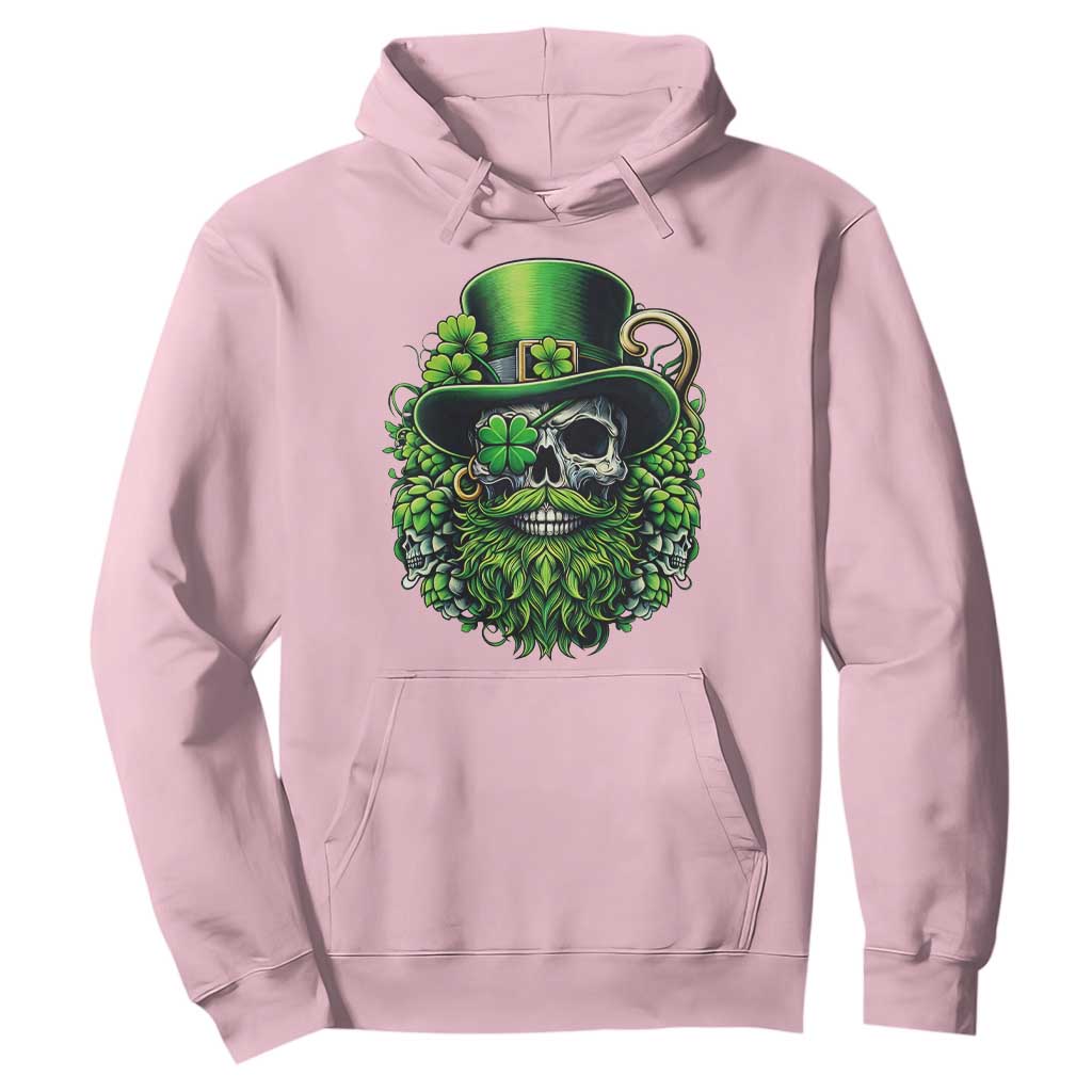Irish Leprechaun Skull Hoodie St Patricks Day Party Gift TS12 Light Pink Print Your Wear