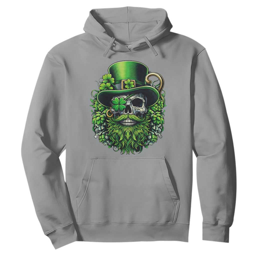 Irish Leprechaun Skull Hoodie St Patricks Day Party Gift TS12 Sport Gray Print Your Wear